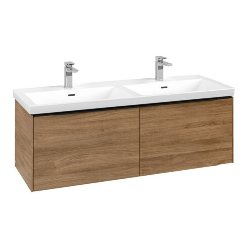 V&B Waschtischunterschrank Subway 3.0 127,2x42,9x47,8cm, m LE/Gr vo b, Kan Oa