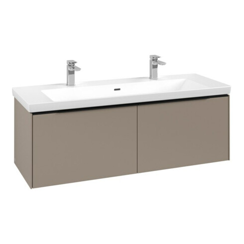 V&B Waschtischunterschrank Subway 3.0 127,2x42,9x47,8cm, m LE/Gr volc bla, Tau