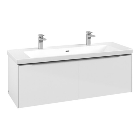 V&B Waschtischunterschrank Subway 3.0 127,2x42,9x47,8cm, o LE/Gr AL g, Bri wh.