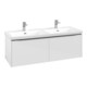 V&B Waschtischunterschrank Subway 3.0 127,2x42,9x47,8cm, o LE/Gr AL g, Bri wh.-1