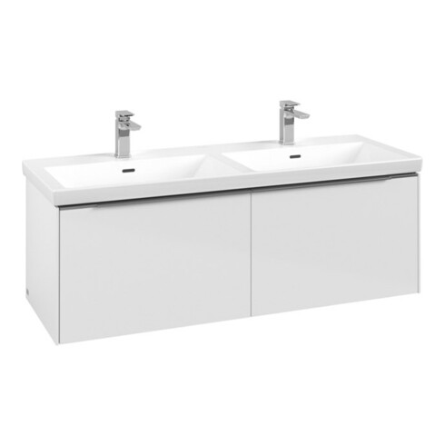 V&B Waschtischunterschrank Subway 3.0 127,2x42,9x47,8cm, o LE/Gr AL g, Bri wh.
