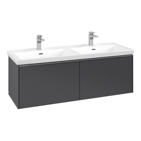 V&B Waschtischunterschrank Subway 3.0 127,2x42,9x47,8cm, o LE/Gr AL gl, graph.
