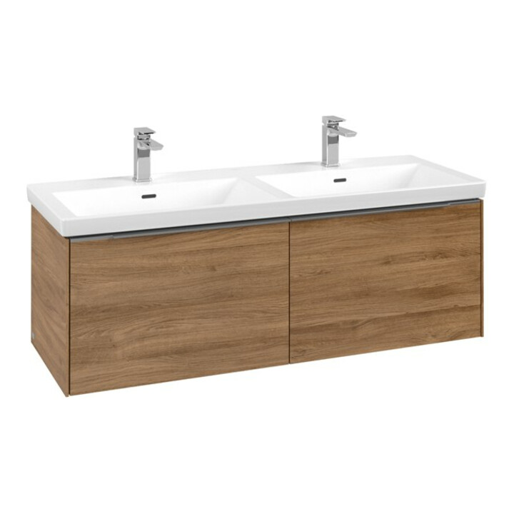 V&B Waschtischunterschrank Subway 3.0 127,2x42,9x47,8cm, o LE/Gr AL gl, Kan Oa