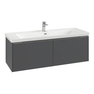 V&B Waschtischunterschrank Subway 3.0 127,2x42,9x47,8cm, o LE/Gr AL gl, wine r