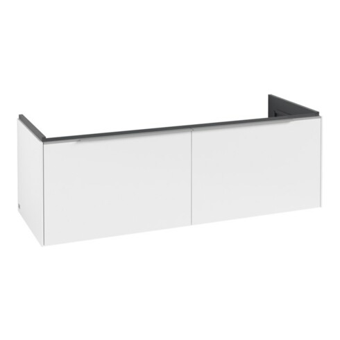 V&B Waschtischunterschrank Subway 3.0 127,2x42,9x47,8cm, o LE/Gr Alu gl, P wh.