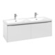 V&B Waschtischunterschrank Subway 3.0 127,2x42,9x47,8cm, o LE/Gr Alu gl, P wh.-1