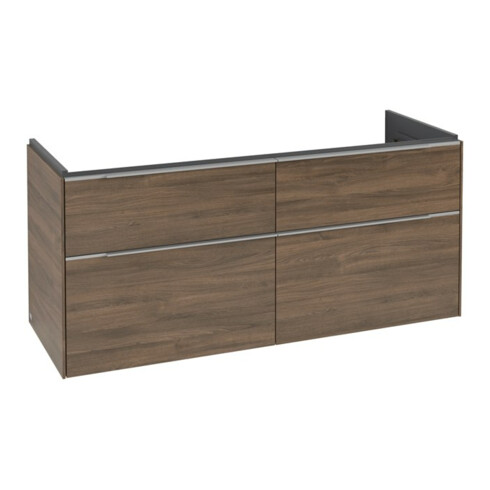 V&B Waschtischunterschrank Subway 3.0 127,2x56,6x47,8cm, m LE/Gr AL g, Ar Oa
