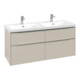 V&B Waschtischunterschrank Subway 3.0 127,2x56,6x47,8cm, m LE/Gr AL g, ca Gr-3