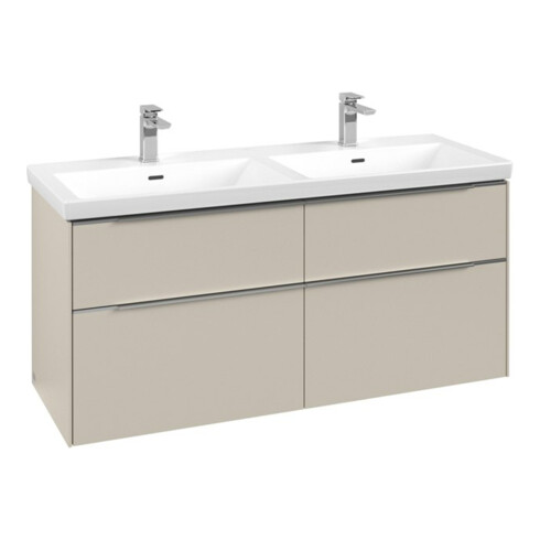 V&B Waschtischunterschrank Subway 3.0 127,2x56,6x47,8cm, m LE/Gr AL g, ca Gr