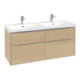 V&B Waschtischunterschrank Subway 3.0 127,2x56,6x47,8cm, m LE/Gr AL g, Nord Oa-3