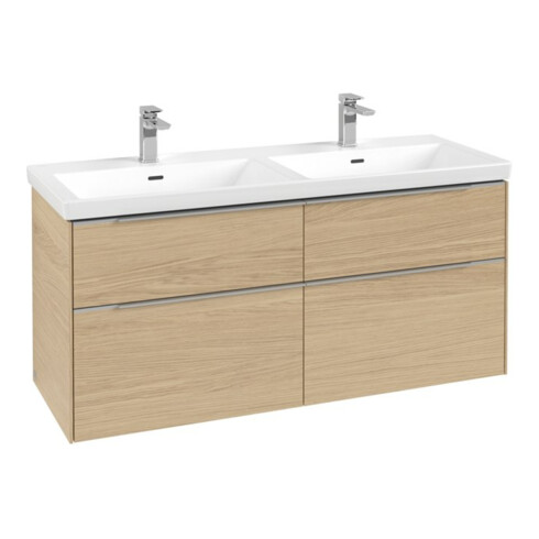 V&B Waschtischunterschrank Subway 3.0 127,2x56,6x47,8cm, m LE/Gr AL g, Nord Oa