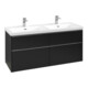V&B Waschtischunterschrank Subway 3.0 127,2x56,6x47,8cm, m LE/Gr AL g, vo bla-1