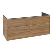 V&B Waschtischunterschrank Subway 3.0 127,2x56,6x47,8cm, m LE/Gr AL gl, Kan Oa