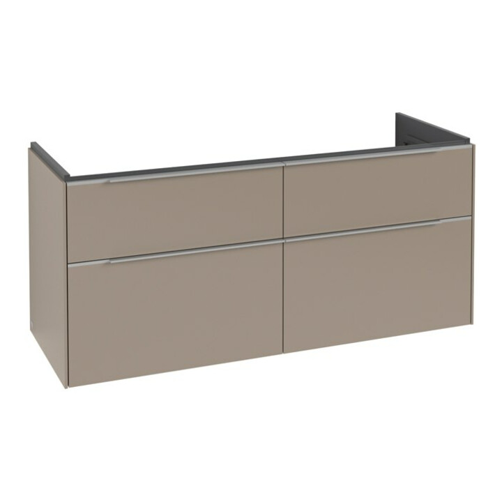 V&B Waschtischunterschrank Subway 3.0 127,2x56,6x47,8cm, m LED/Gr Alu gl, Tau