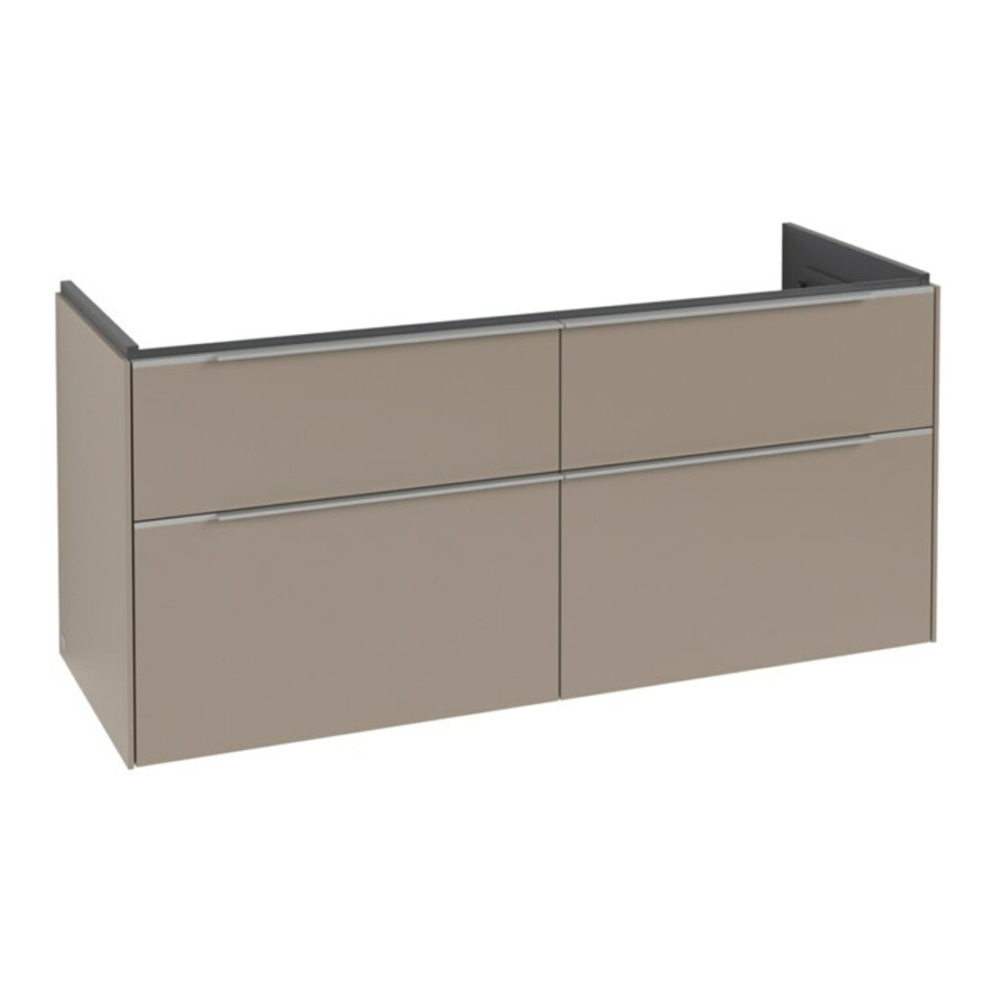 V&B Waschtischunterschrank Subway 3.0 127,2x56,6x47,8cm, m LED/Gr Alu gl, Tau