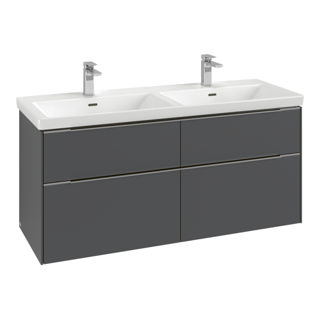V&B Waschtischunterschrank Subway 3.0 127,2x56,6x47,8cm, o LE/Gr AL gl, wine r