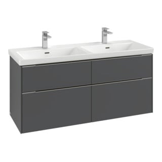 V&B Waschtischunterschrank Subway 3.0 127,2x56,6x47,8cm, o LE/Gr mon., wine r
