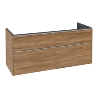V&B Waschtischunterschrank Subway 3.0 127,2x57,6x47,8cm, m LE/Gr AL gl, Kan Oa
