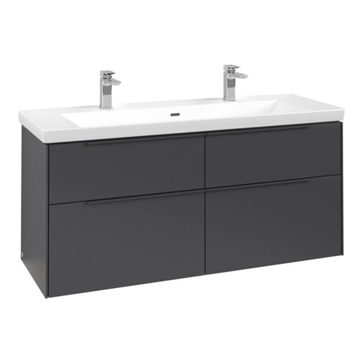 V&B Waschtischunterschrank Subway 3.0 127,2x57,6x47,8cm, m LE/Gr mon., graph.