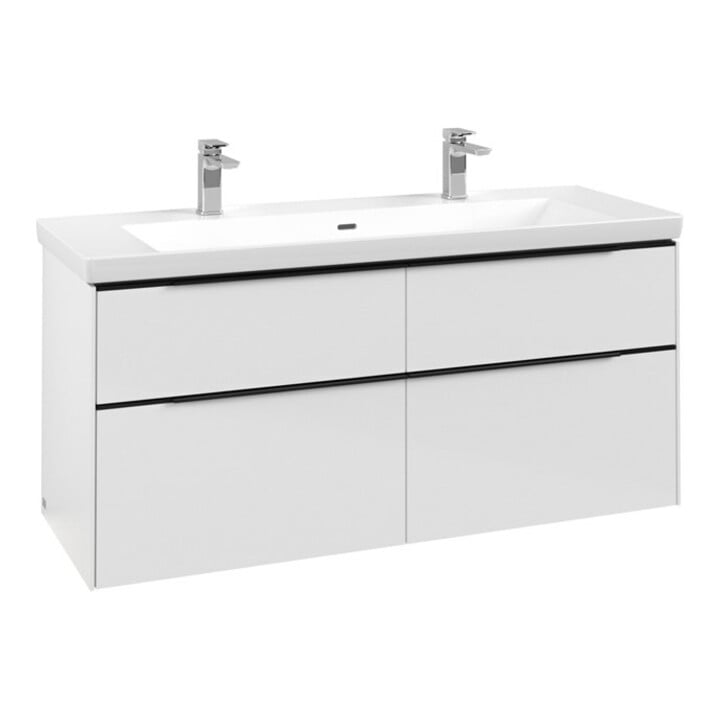 V&B Waschtischunterschrank Subway 3.0 127,2x57,6x47,8cm, m LE/Gr vo b, Bri wh.