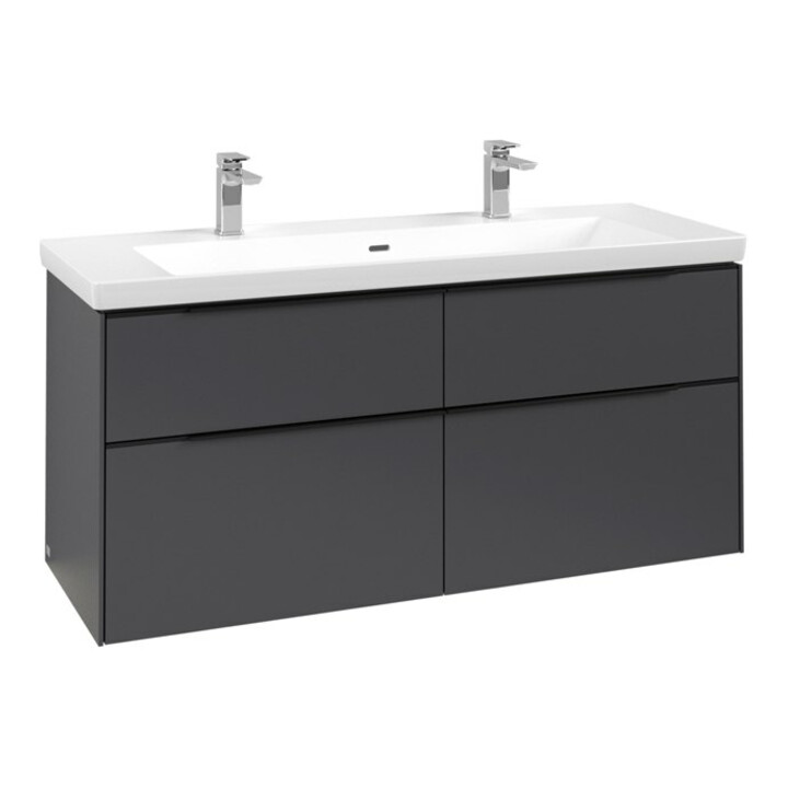 V&B Waschtischunterschrank Subway 3.0 127,2x57,6x47,8cm, m LE/Gr vo b, graph.