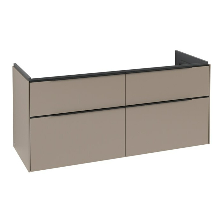 V&B Waschtischunterschrank Subway 3.0 127,2x57,6x47,8cm, m LE/Gr volc bla, Tau