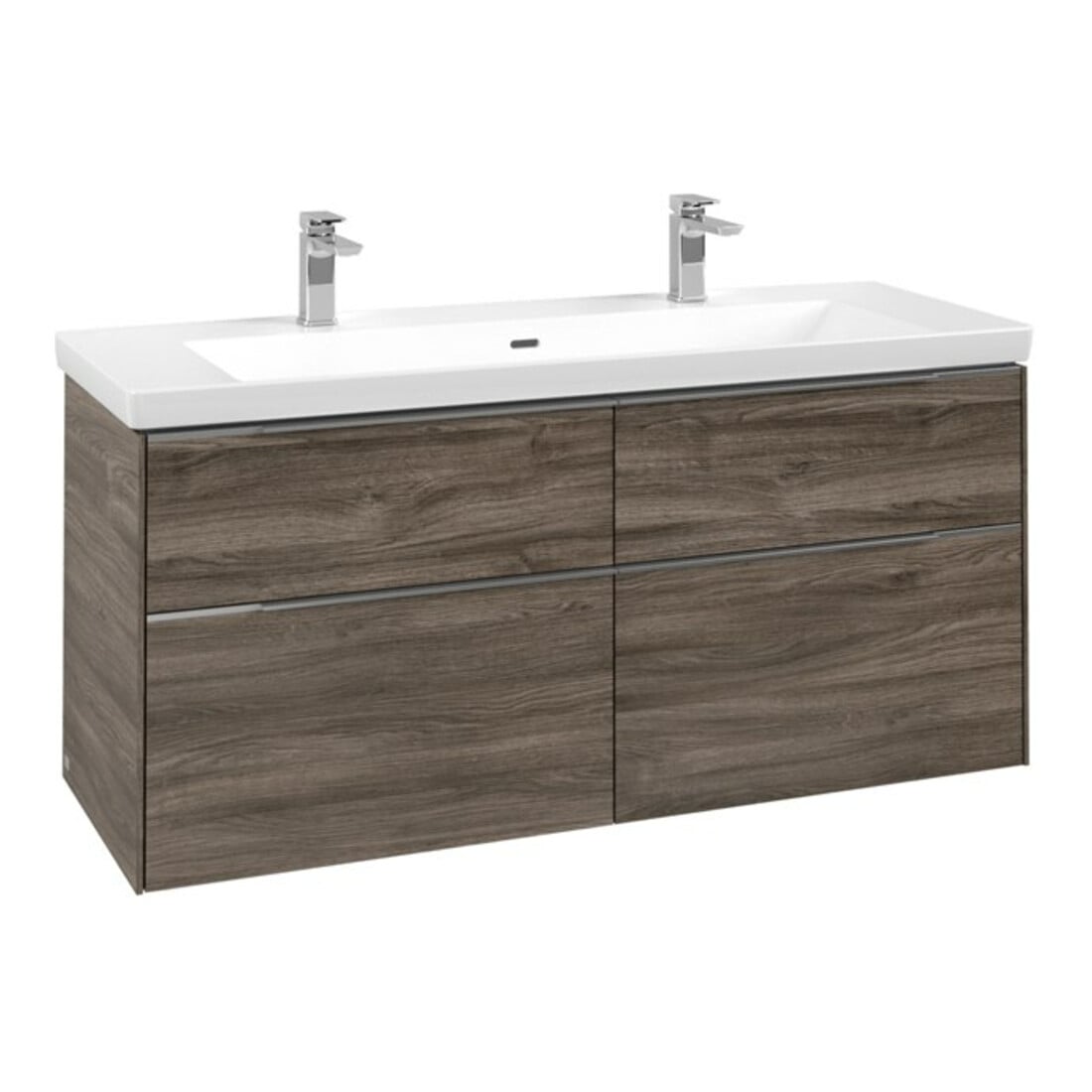 V&B Waschtischunterschrank Subway 3.0 127,2x57,6x47,8cm, o LE/Gr AL gl, st. Oa