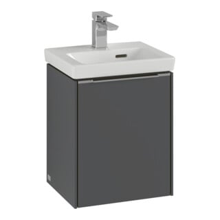 V&B Waschtischunterschrank Subway 3.0 35,1x42,9x30,9cm, Sch L/Gr AL gl, bla Oa