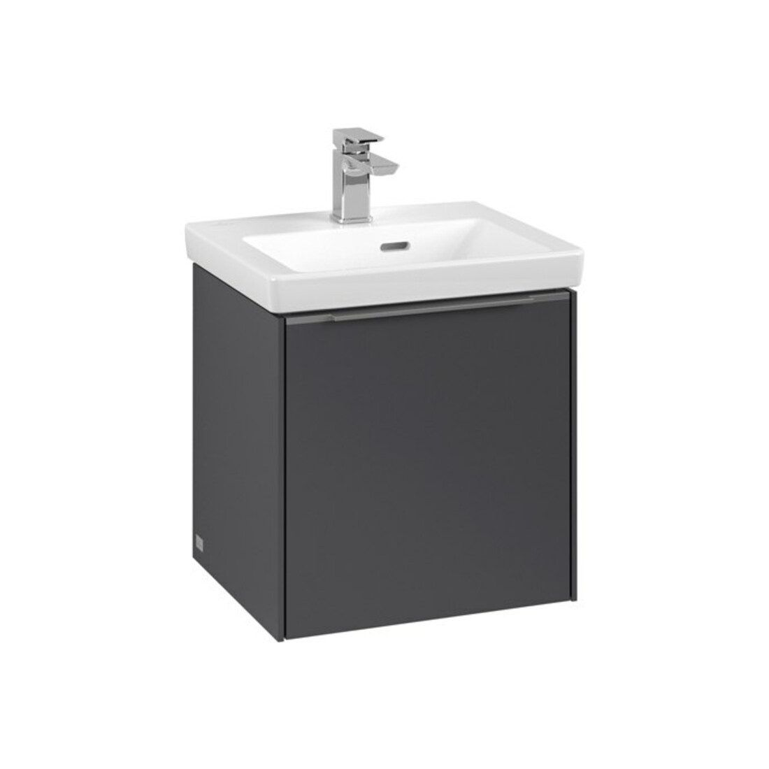 V&B Waschtischunterschrank Subway 3.0 42,3x42,9x37,8cm, Sch L/Gr AL gl, graph.