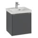 V&B Waschtischunterschrank Subway 3.0 42,3x42,9x37,8cm, Sch L/Gr AL gl, wh. Oa-1