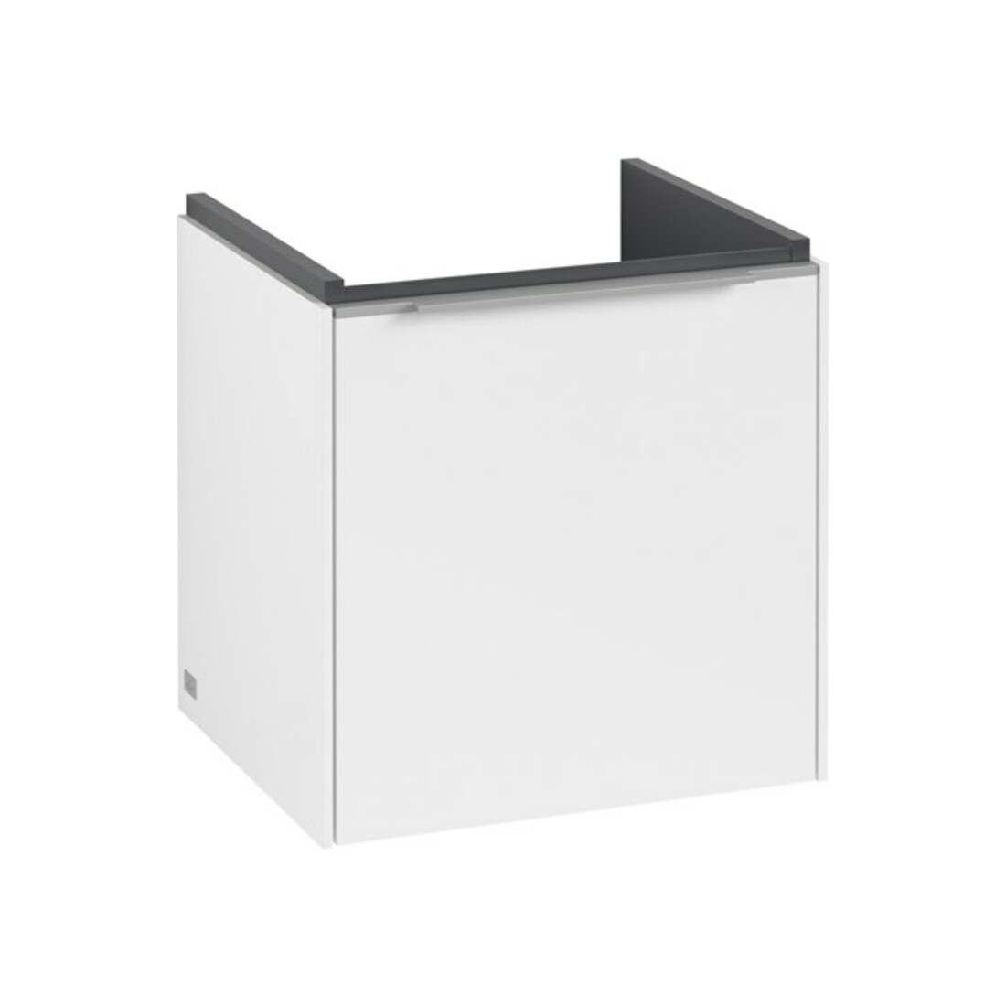 V&B Waschtischunterschrank Subway 3.0 42,3x42,9x37,8cm, Sch L/Gr Alu gl, P wh.