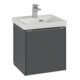 V&B Waschtischunterschrank Subway 3.0 42,3x42,9x37,8cm, Sch R/Gr AL gl, wine r-1