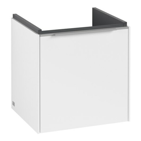 V&B Waschtischunterschrank Subway 3.0 42,3x42,9x37,8cm, Sch R/Gr Alu gl, P wh.