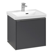 V&B Waschtischunterschrank Subway 3.0 47,3x42,9x40,8cm, m LE/Gr Alu gl, graph.-3
