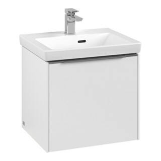V&B Waschtischunterschrank Subway 3.0 47,3x42,9x40,8cm, m LED/Gr Alu gl, P wh.