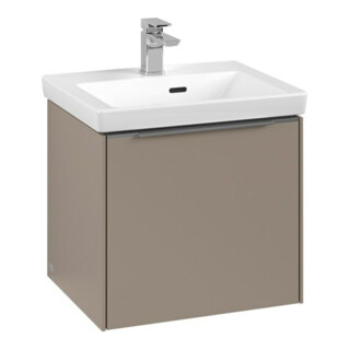 V&B Waschtischunterschrank Subway 3.0 47,3x42,9x40,8cm, m LED/Gr Alu gl, taupe