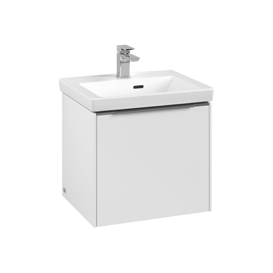 V&B Waschtischunterschrank Subway 3.0 47,3x42,9x40,8cm, o LED/Gr Alu gl, P wh.