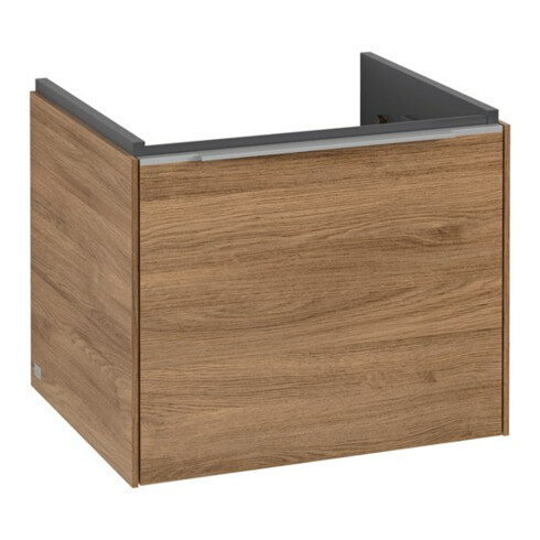 V&B Waschtischunterschrank Subway 3.0 52,3x42,9x44,8cm, m LE/Gr Alu gl, Kan Oa