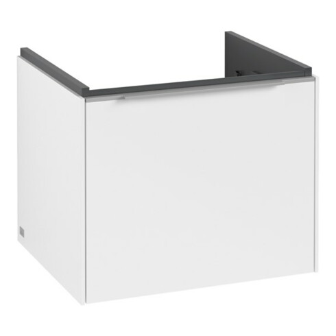 V&B Waschtischunterschrank Subway 3.0 52,3x42,9x44,8cm, m LED/Gr Alu gl, P wh.