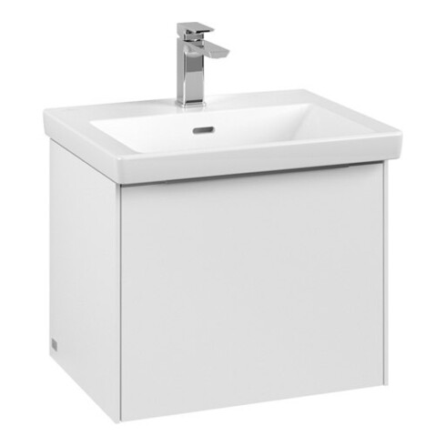 V&B Waschtischunterschrank Subway 3.0 52,3x42,9x44,8cm, m LED/Gr Alu gl, P wh.