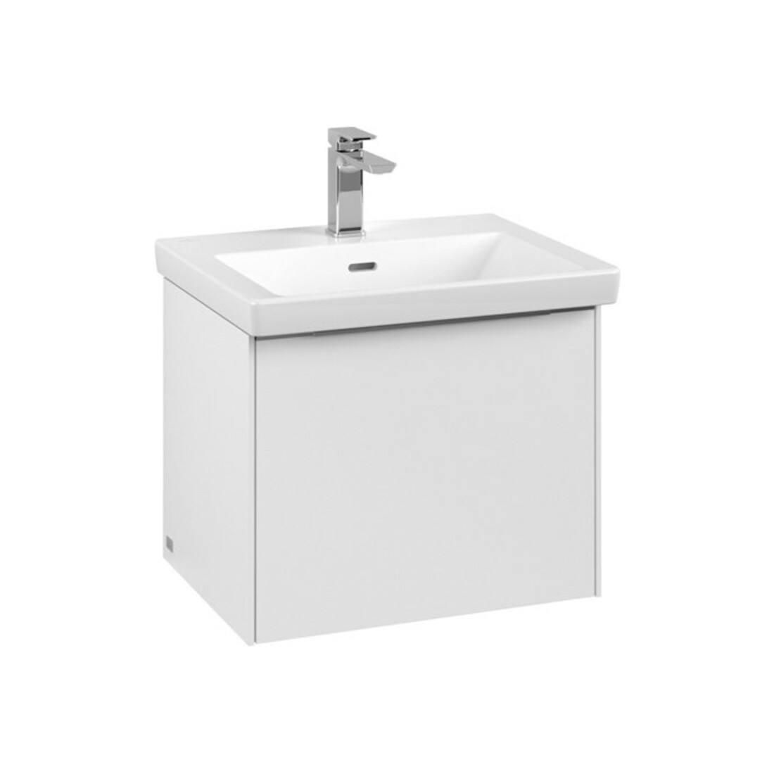 V&B Waschtischunterschrank Subway 3.0 52,3x42,9x44,8cm, m LED/Gr Alu gl, P wh.