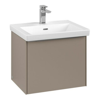 V&B Waschtischunterschrank Subway 3.0 52,3x42,9x44,8cm, m LED/Gr Alu gl, taupe