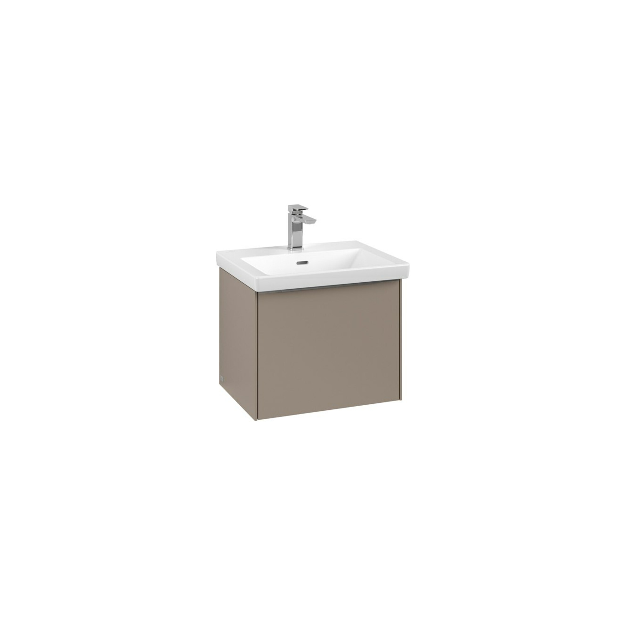 V&B Waschtischunterschrank Subway 3.0 52,3x42,9x44,8cm, m LED/Gr Alu gl, taupe ; Villeroy & Boch