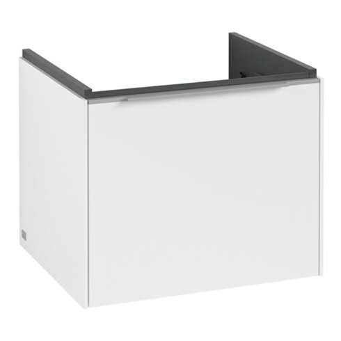 V&B Waschtischunterschrank Subway 3.0 52,3x42,9x44,8cm, o LED/Gr Alu gl, P wh.