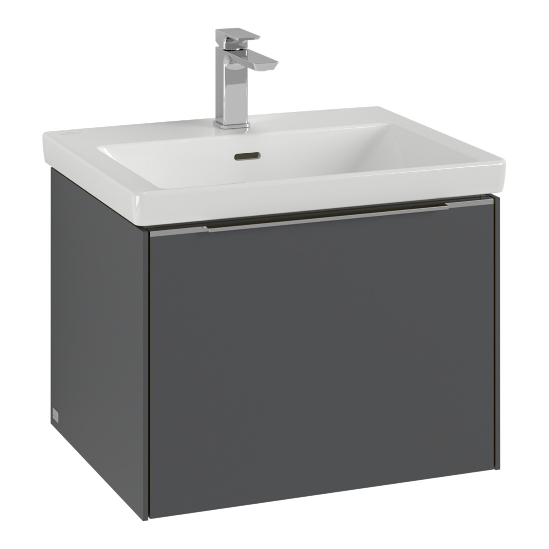 V&B Waschtischunterschrank Subway 3.0 57,2x42,9x47,8cm, m LE/Gr Alu gl, bla Oa