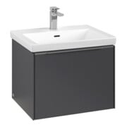 V&B Waschtischunterschrank Subway 3.0 57,2x42,9x47,8cm, m LE/Gr Alu gl, graph.-3