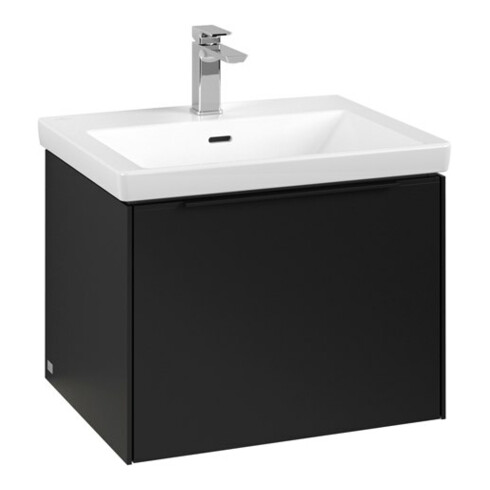 V&B Waschtischunterschrank Subway 3.0 57,2x42,9x47,8cm, m LE/Gr vo b, volc bla