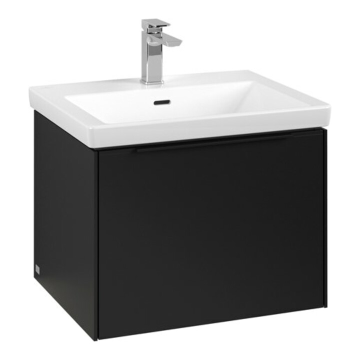 V&B Waschtischunterschrank Subway 3.0 57,2x42,9x47,8cm, m LE/Gr vo b, volc bla