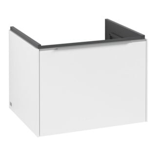 V&B Waschtischunterschrank Subway 3.0 57,2x42,9x47,8cm, m LED/Gr Alu gl, P wh.