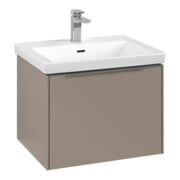 V&B Waschtischunterschrank Subway 3.0 57,2x42,9x47,8cm, m LED/Gr Alu gl, taupe-3